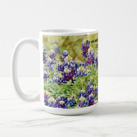 Faith Bluebonnets Blume Scripting Faith Tasse (Links)