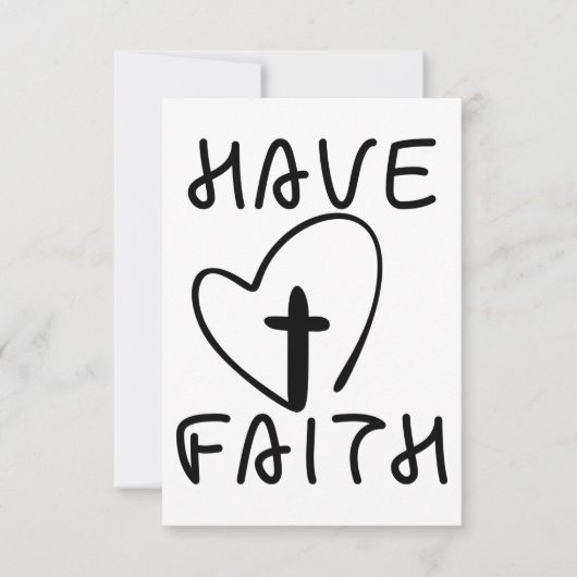 Faith Bold Flat Grußkarte Karte (Vorderseite)
