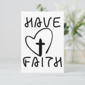 Faith Bold Flat Grußkarte Karte (Stehend Vorderseite)