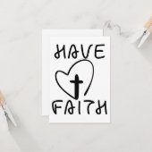 Faith Bold Flat Grußkarte Karte (Vorderseite/Rückseite Beispiel)