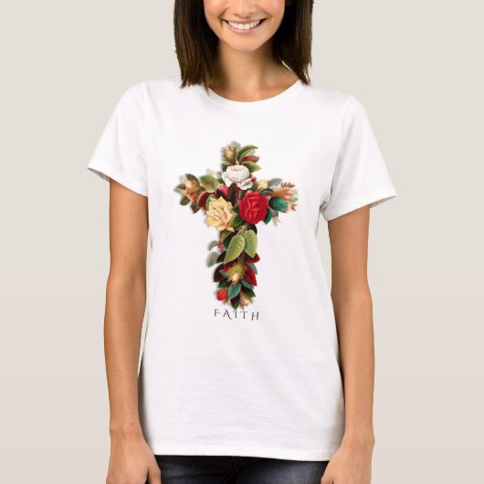 Faith Botanical Cross T-Shirt (Vorderseite)