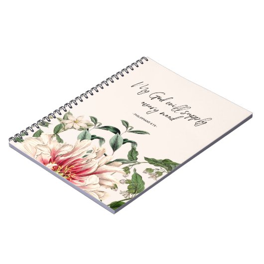 Faith Botanical Watercolor Notizblock (Linke Seite)
