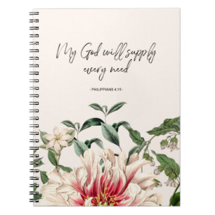 Faith Botanical Watercolor Notizblock