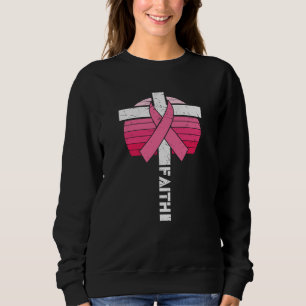 Faith Breast Cancer Awareness Christlich Women Gif Sweatshirt