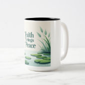 Faith Brings Peace Zweifarbige Tasse (VorderseiteRechts)