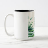 Faith Brings Peace Zweifarbige Tasse (Links)