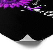 Faith Butterfly Sonnenblume Fibromyalgie Bewusstse Poster (Ecke)