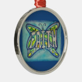 Faith Butterfly Word Geschenk Urlaub Ornament (Rechts)