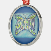 Faith Butterfly Word Geschenk Urlaub Ornament (Links)