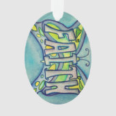 Faith Butterfly Word Kunstschenk für Ausflüge Ornament (Vorderseite)