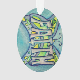 Faith Butterfly Word Kunstschenk für Ausflüge Ornament