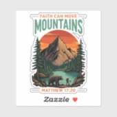 Faith Can Move Mountain Adventure Christlich Aufkleber (Blatt)