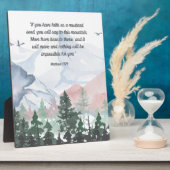 Faith Can Move Mountains Bible Verse Art 8x10 Fotoplatte (Seite)