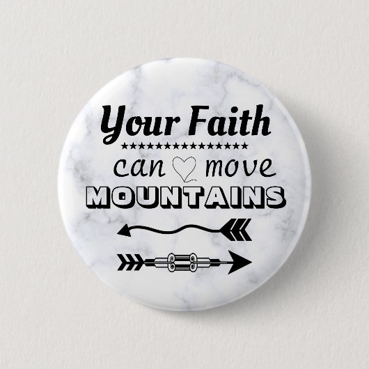 Faith Can Move Mountains Bible Verse Button Button (Vorderseite)
