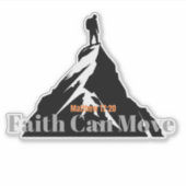 Faith Can Move Mountains Bible Verse Matthew 17:20 Aufkleber (Vorderseite)