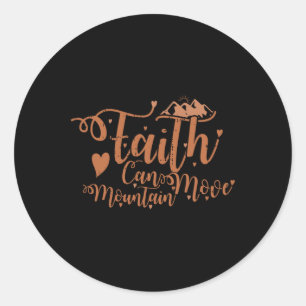 Faith Can Move Mountains Black History Month Men W Runder Aufkleber