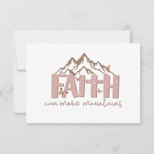 Faith Can Move Mountains Card Dankeskarte (Vorderseite)