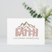 Faith Can Move Mountains Card Dankeskarte (Stehend Vorderseite)