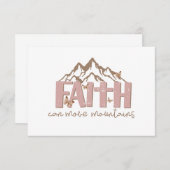 Faith Can Move Mountains Card Dankeskarte (Vorne/Hinten)
