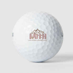 Faith Can Move Mountains Christlich Golf Ball