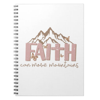 Faith Can Move Mountains Christlich Spiral Noteboo Notizblock