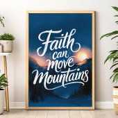 Faith Can Move Mountains Christlich Wall Art Print Poster