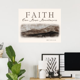 Faith Can Move Mountains Felslandschaft Malerei Poster