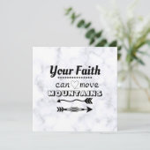 Faith Can Move Mountains Inspiration Flat Card (Stehend Vorderseite)