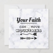 Faith Can Move Mountains Inspiration Flat Card (Vorderseite)