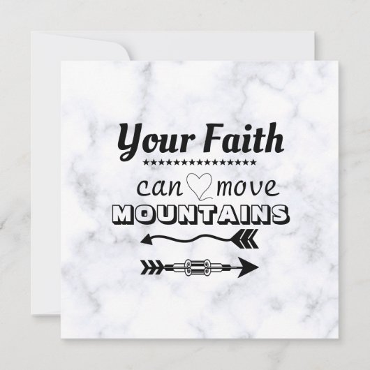 Faith Can Move Mountains Inspiration Flat Card (Vorderseite)