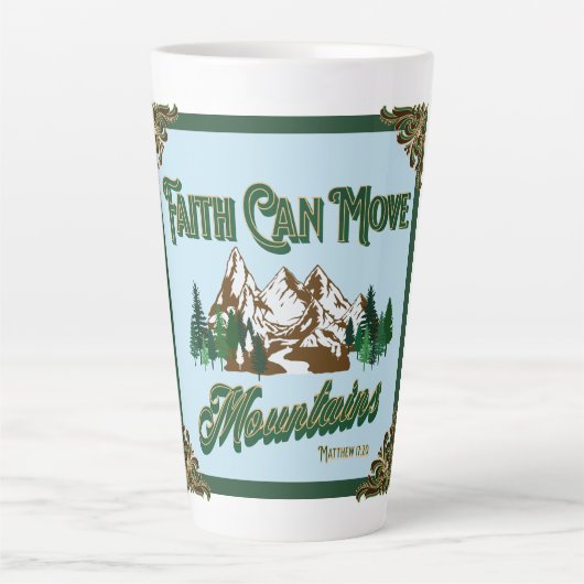 Faith Can Move Mountains Kaffeezubereitung Tasse (Vorderseite)