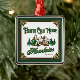 Faith Can Move Mountains Kaffeezubereitung Tasse Ornament Aus Metall