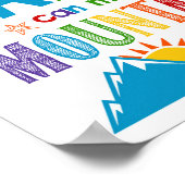 Faith Can Move Mountains Kinder Christliche Schrif Poster (Ecke)