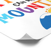 Faith Can Move Mountains Kinder Christliche Schrif Poster (Ecke)