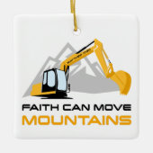 Faith Can Move Mountains - Kinder & Erwachsene Chr Keramikornament (Vorderseite)