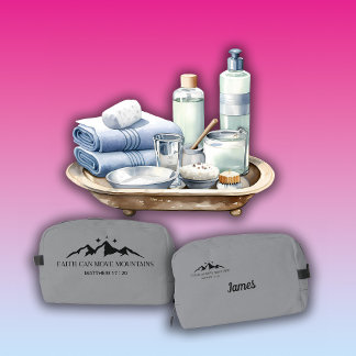 Faith can move mountains.” — Matthew 17:20 Waschbeutel