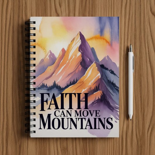 Faith can move mountains notebook  notizblock