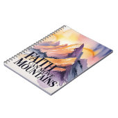 Faith can move mountains notebook  notizblock (Linke Seite)