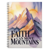 Faith can move mountains notebook  notizblock (Vorderseite)