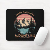 Faith Can Move Mountains Religious Christlich Camp Mousepad (Mit Mouse)
