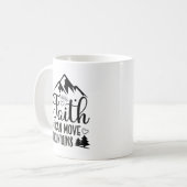 Faith Can Move Mountains Scripting Personalisiert Kaffeetasse (Vorderseite Links)