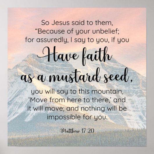 Faith Can Move Mountains Scripting Poster (Vorne)