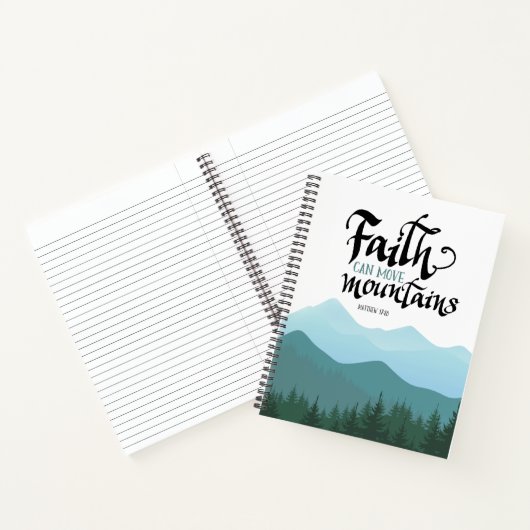 Faith Can Move Mountains SpiralNotebook Notizblock (Innenseite)