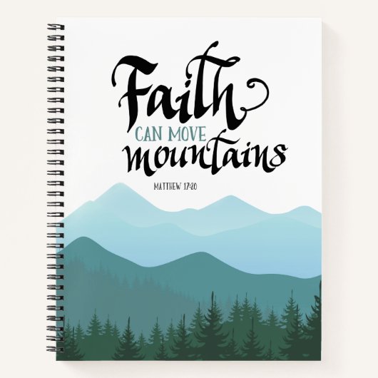 Faith Can Move Mountains SpiralNotebook Notizblock (Vorderseite)