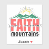 Faith Can Move Mountains Waterproof Aufkleber (Blatt)