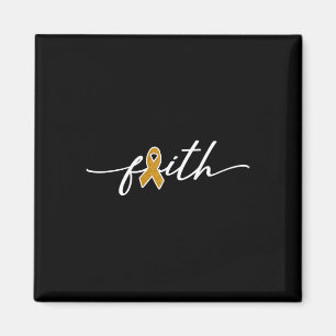 Faith Childhood Cancer Awareness Gold Ribbon Kampf Magnet