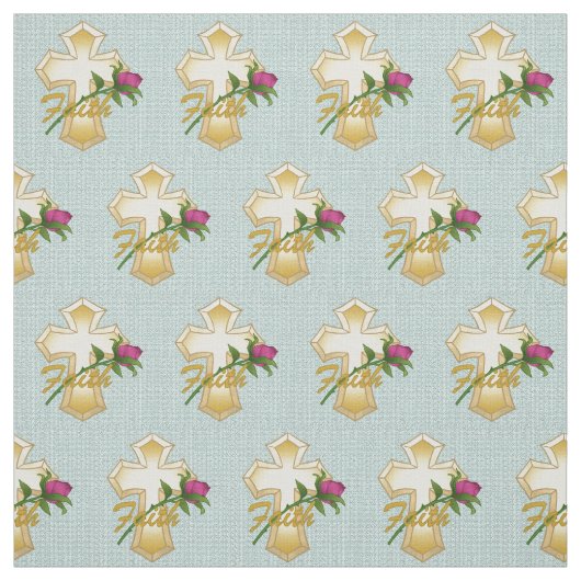 Faith Christlich Cross Fabric Stoff (Muster)