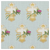 Faith Christlich Cross Fabric Stoff (Nahaufnahme)