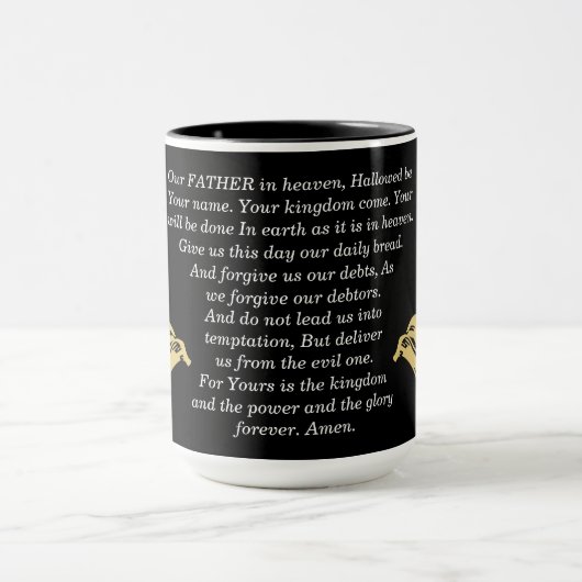 Faith Coffee Tasse - The Lord's Gebet Matt 9:6-13 (Zentrum)