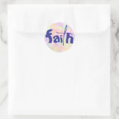 FAITH Colorful Runder Aufkleber (Tasche)